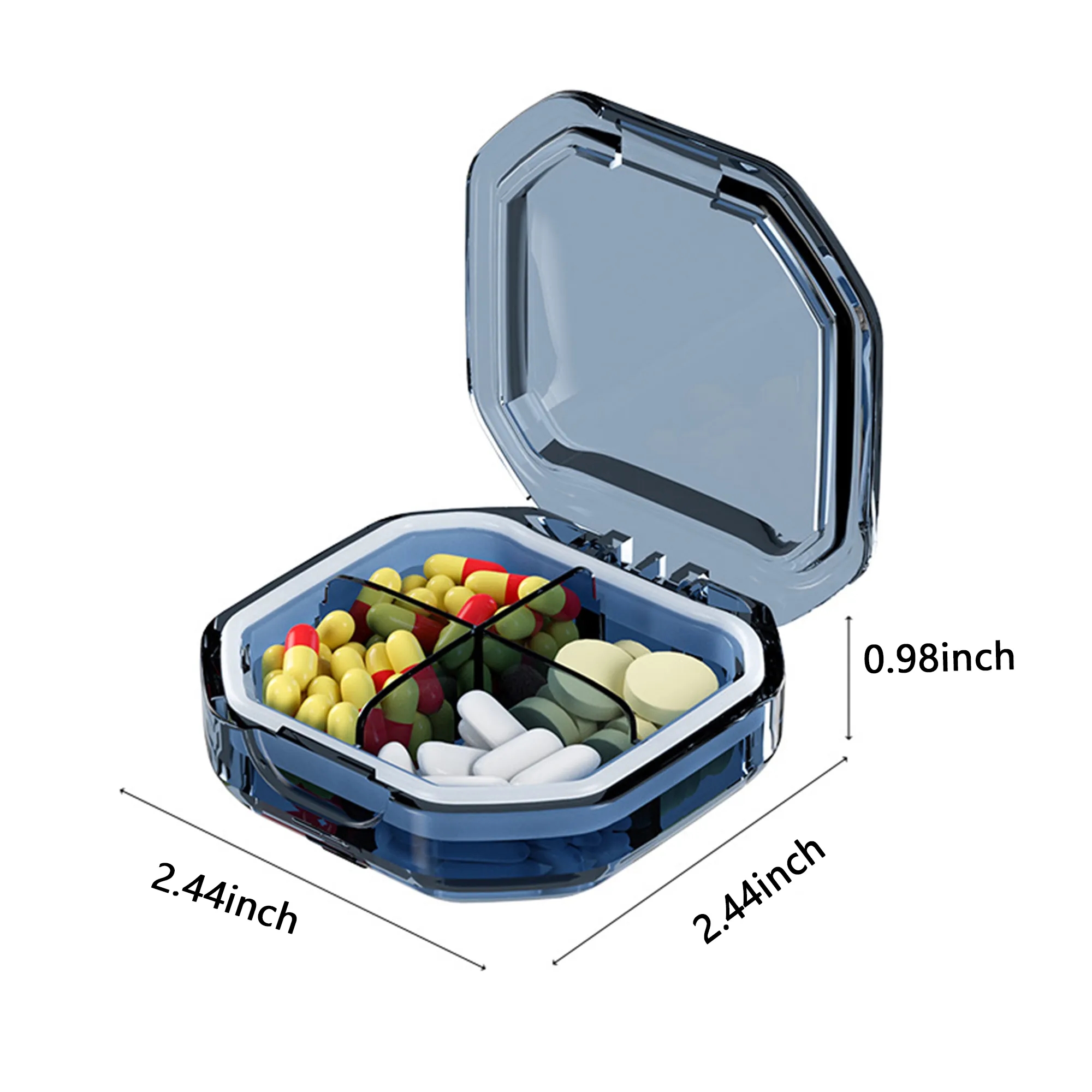 Portable Sealed Creative Pill Box with Silicone Seal 4