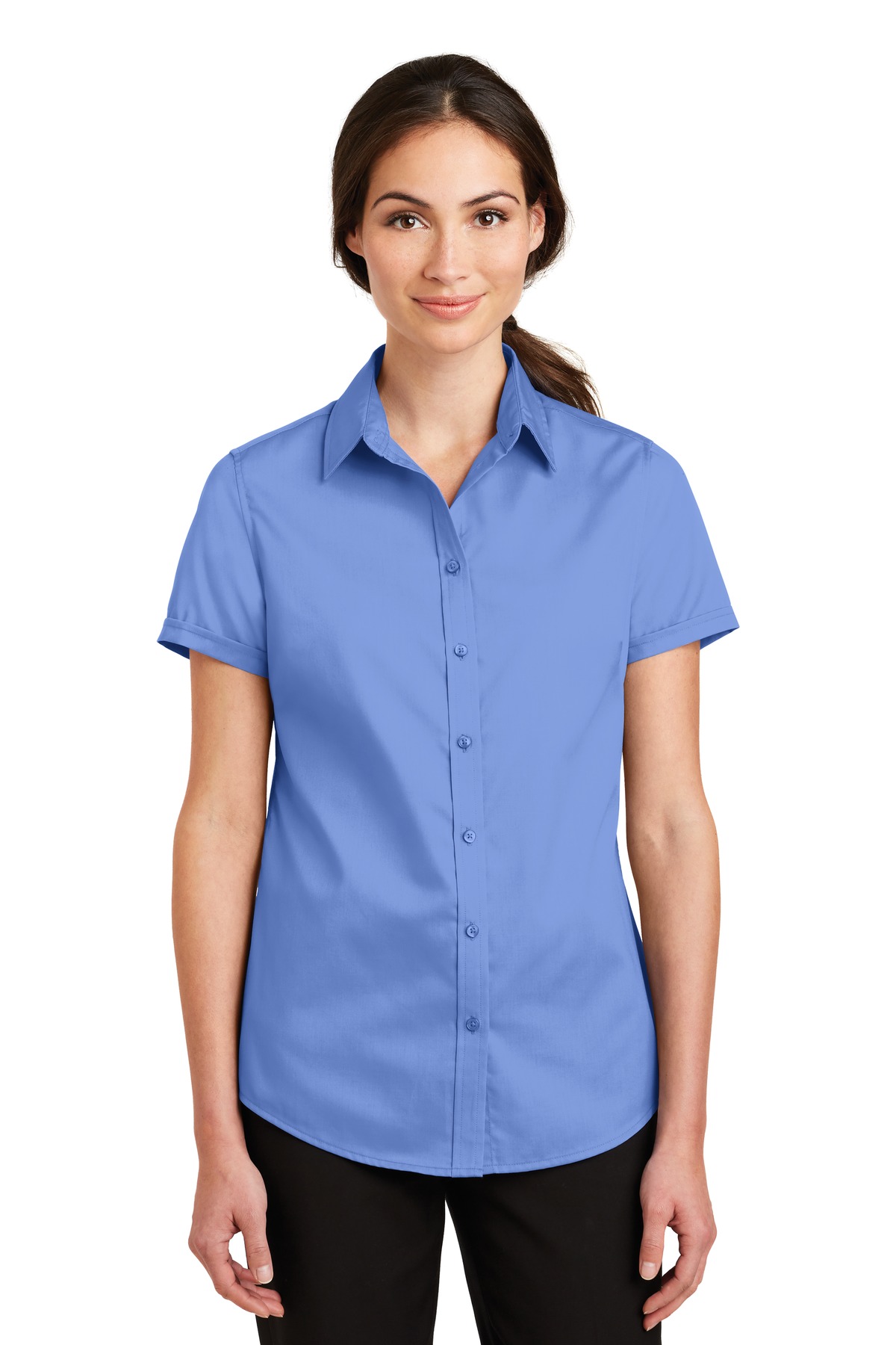 Port Authority Women's Short Sleeve SuperPro Twill Shirt. L664 58