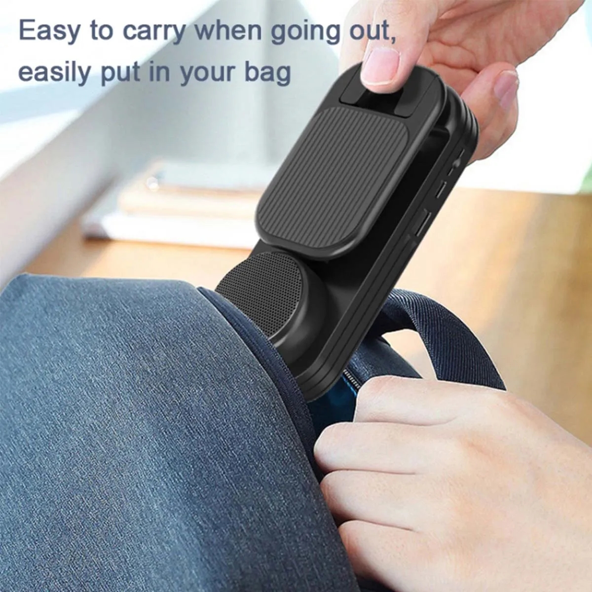 2 In 1 Folding Lifting Phone Stand Desktop Speaker 1800mAh 4