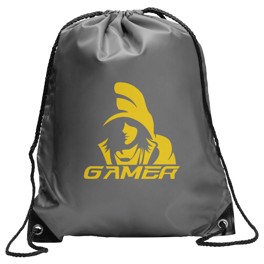 Polyester Drawstring Bag w/ Custom Logo 10