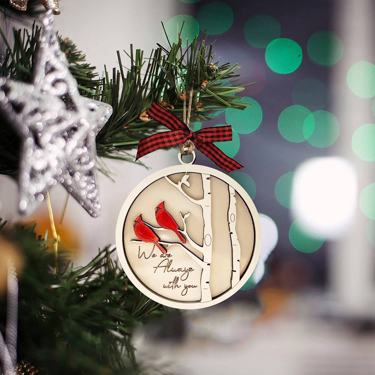 Christmas Tree Cardinal Memorial Ornament 5