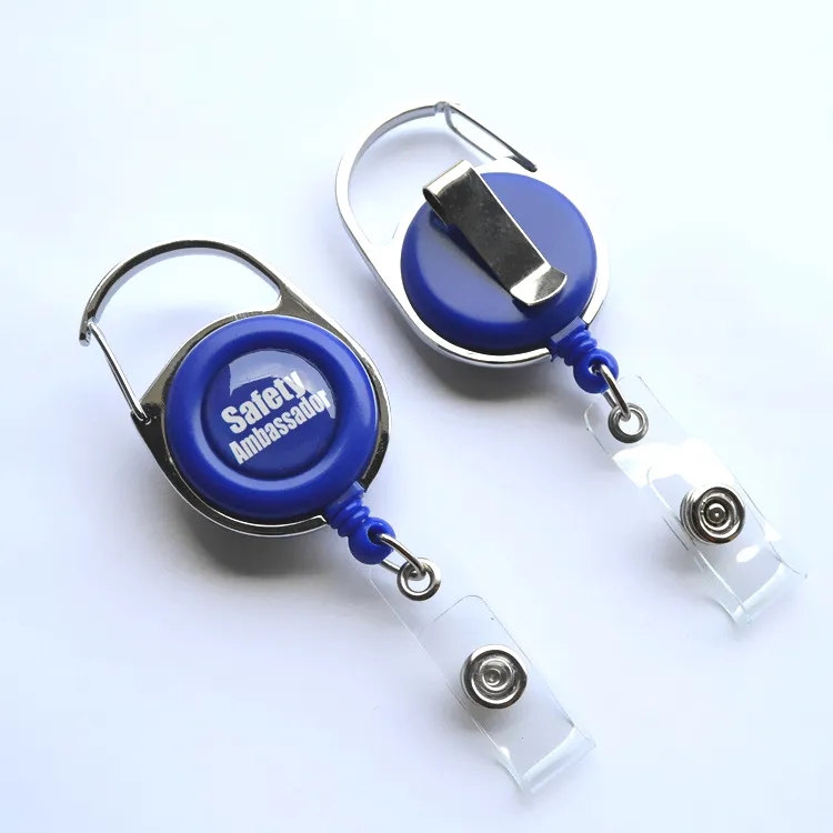 Retractable Carabiner Round Badge Reel 7