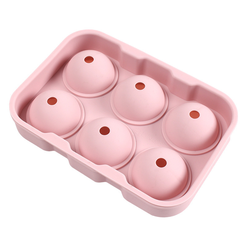 6 Hole Round Silicone Ice Cube Mold 5