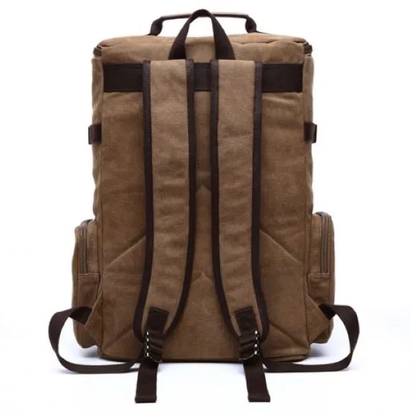 15 Inch Canvas Laptop Backpack for Men-School Travel 4