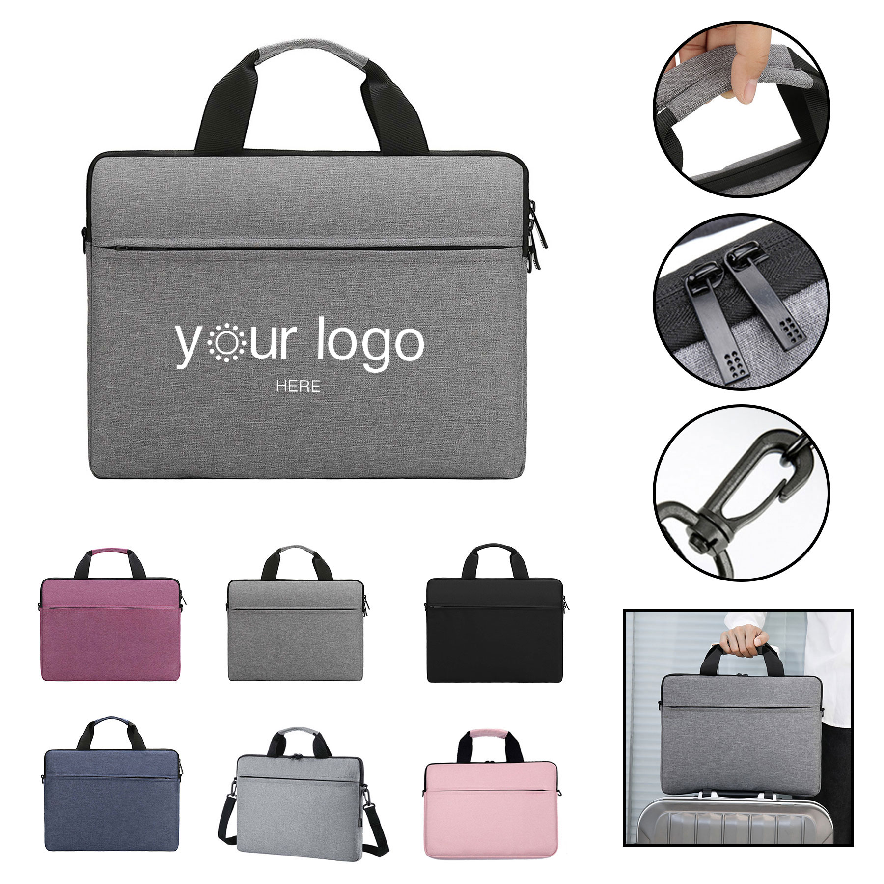 Laptop Sleeve Bag With Shoulder Strap 2