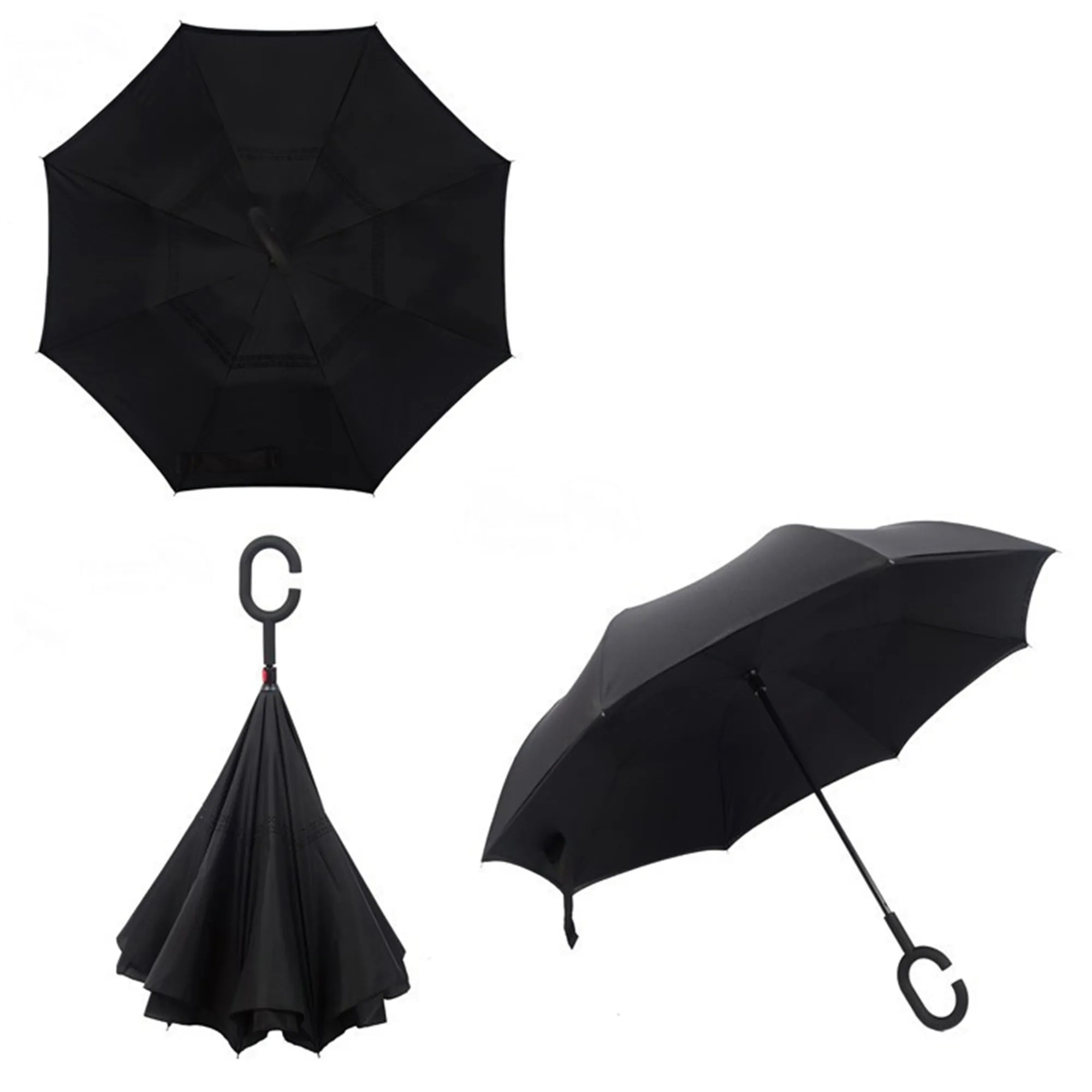 Double Layer Inversion Umbrella W/ C-Handle 6