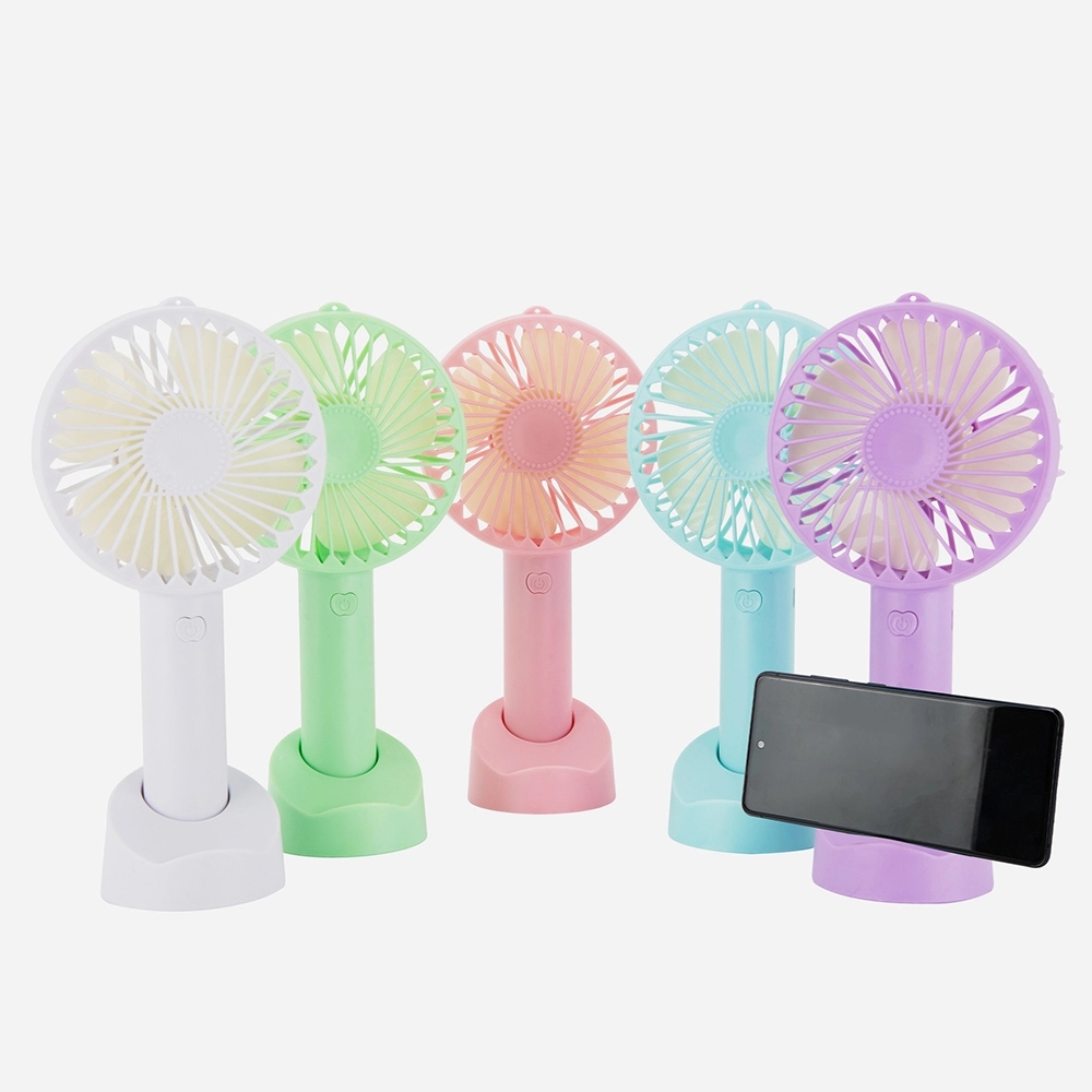 Travel Mini Handheld Fan with Phone Holder Base 6
