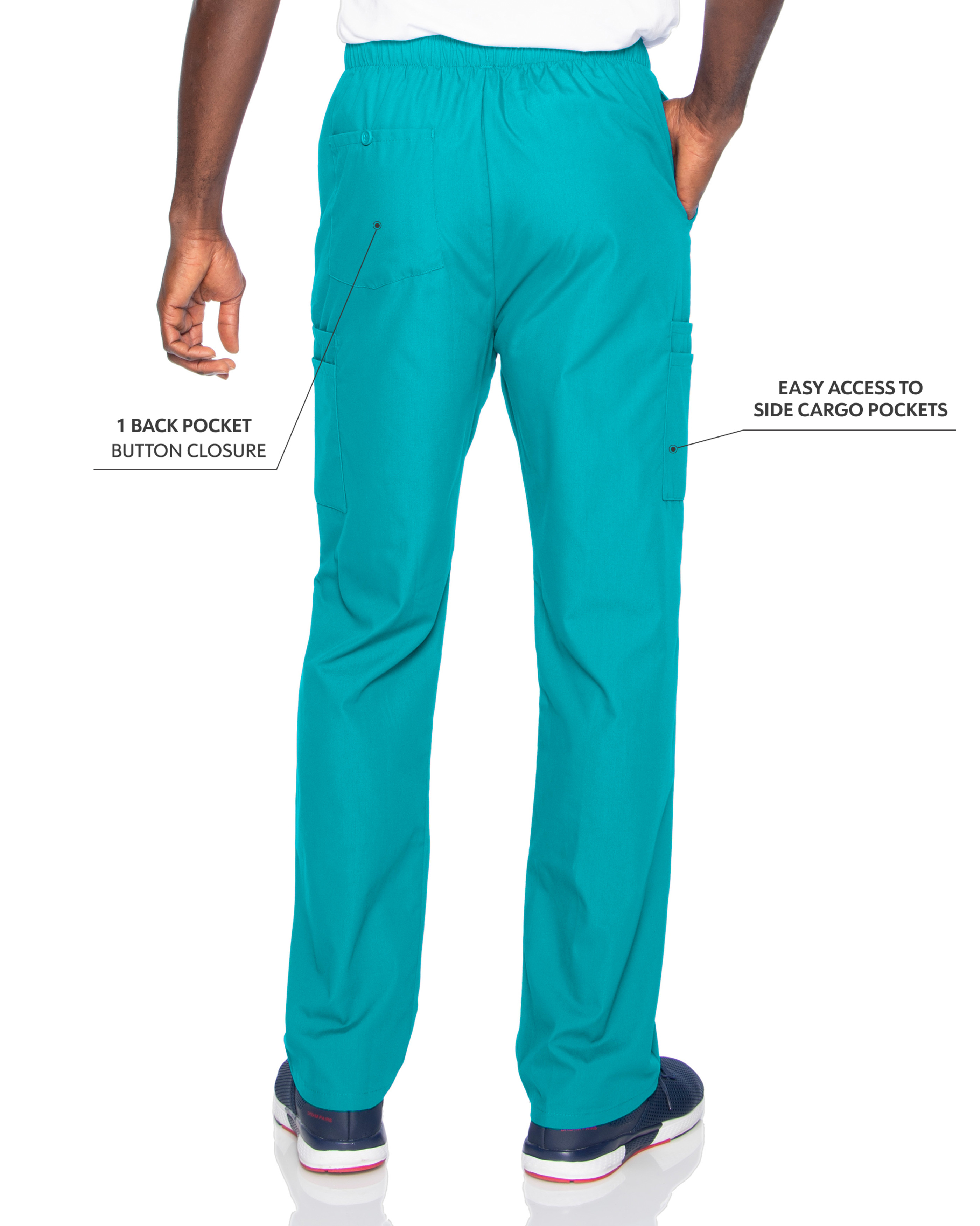 Landau - Essentials - Men's Seven-Pocket High-Rise Elastic Waist Cargo Pant 8