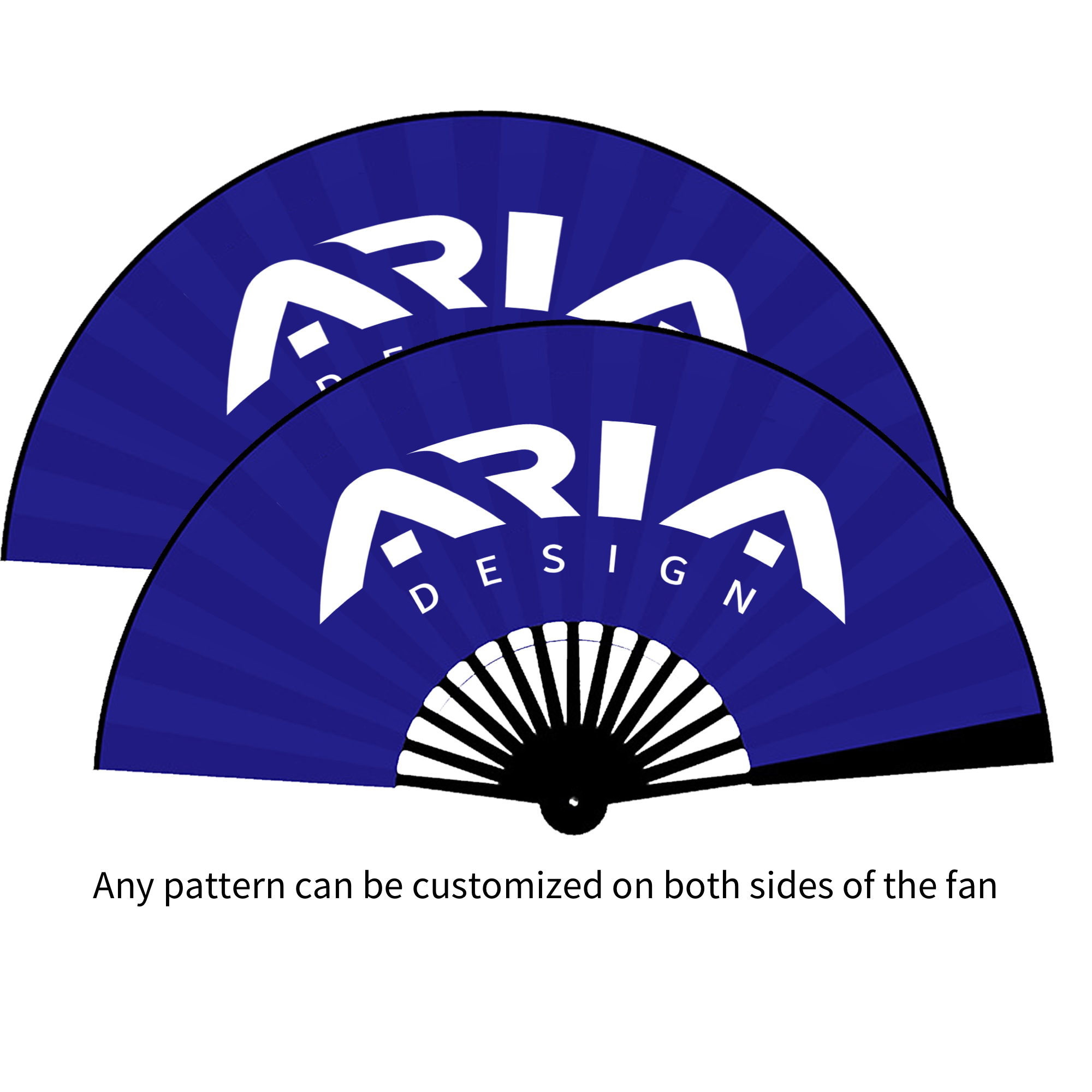 9'' Handheld Bamboo Paper Folding Fan 2