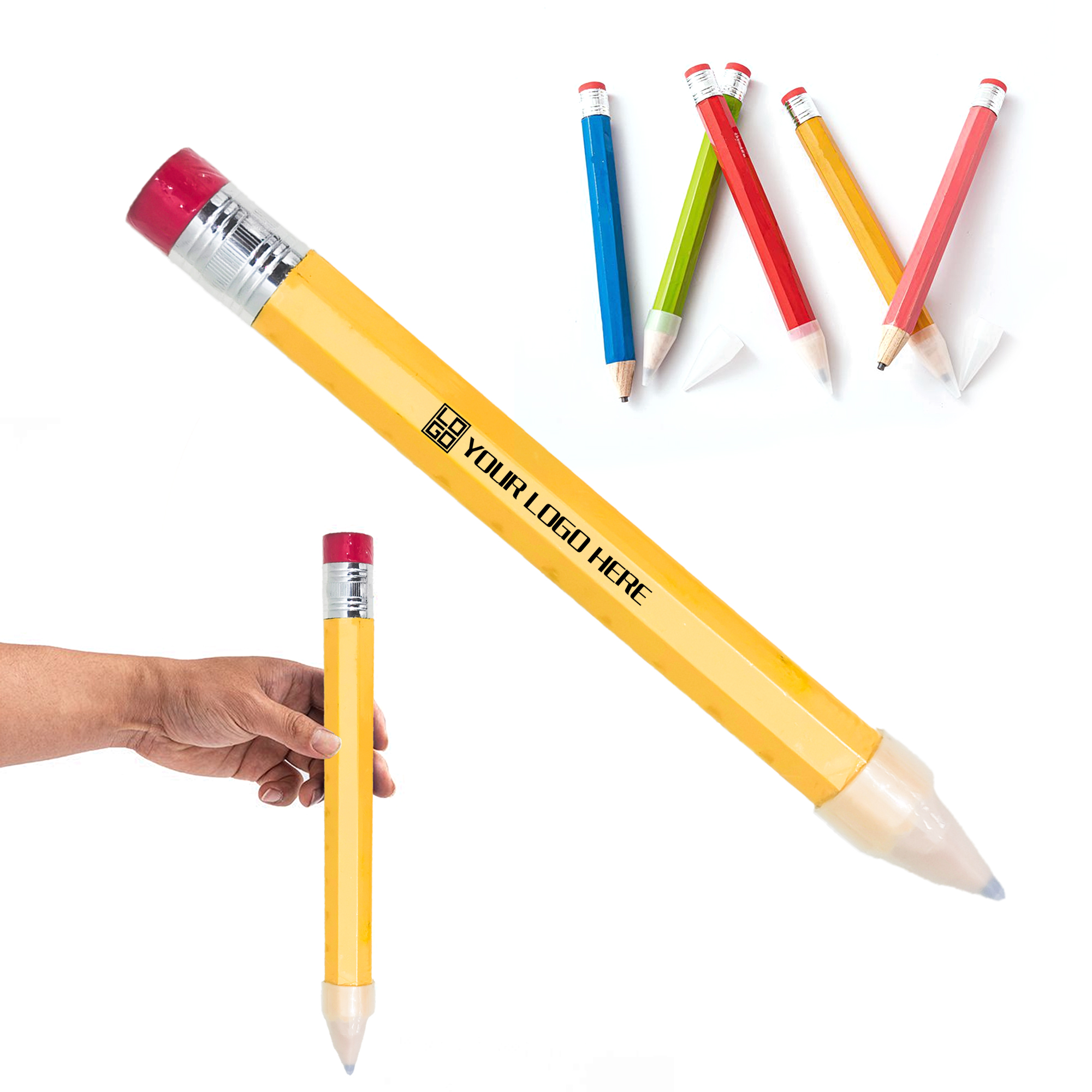 Wooden Huge Pencil With Eraser For Kid Gift 2