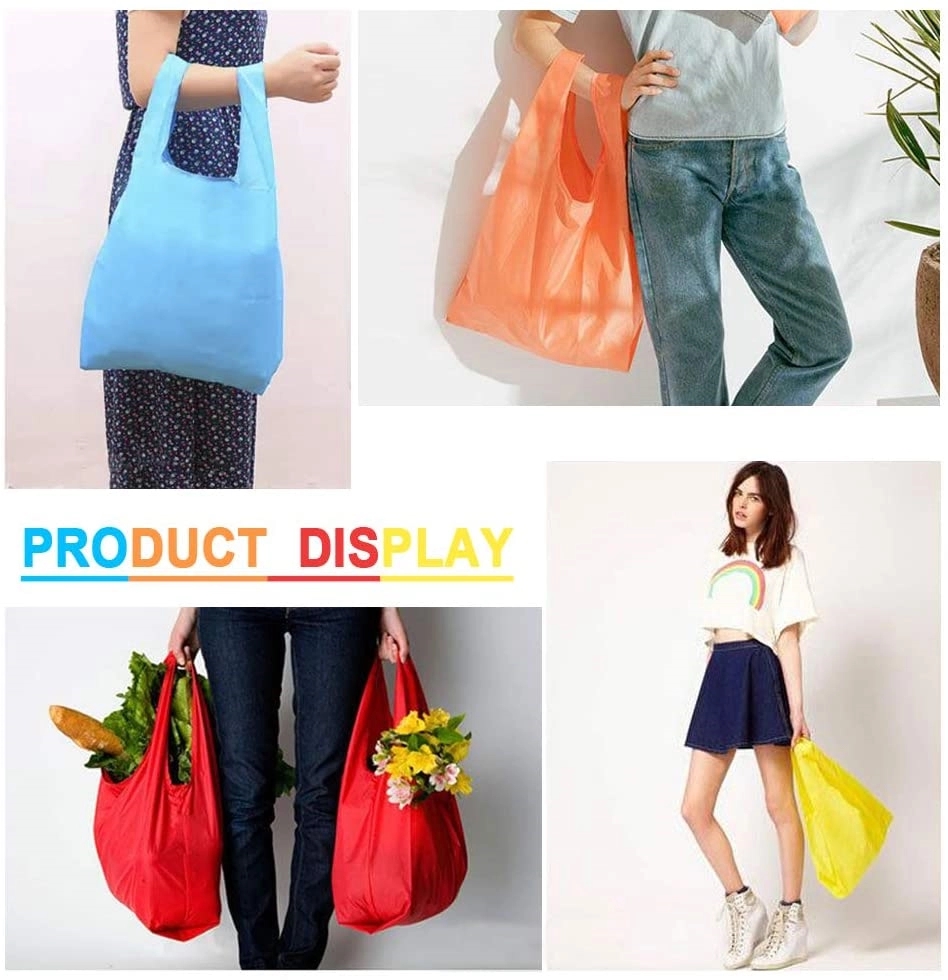 Foldable Shopping Reusable Grocery Bags With Pouch 1