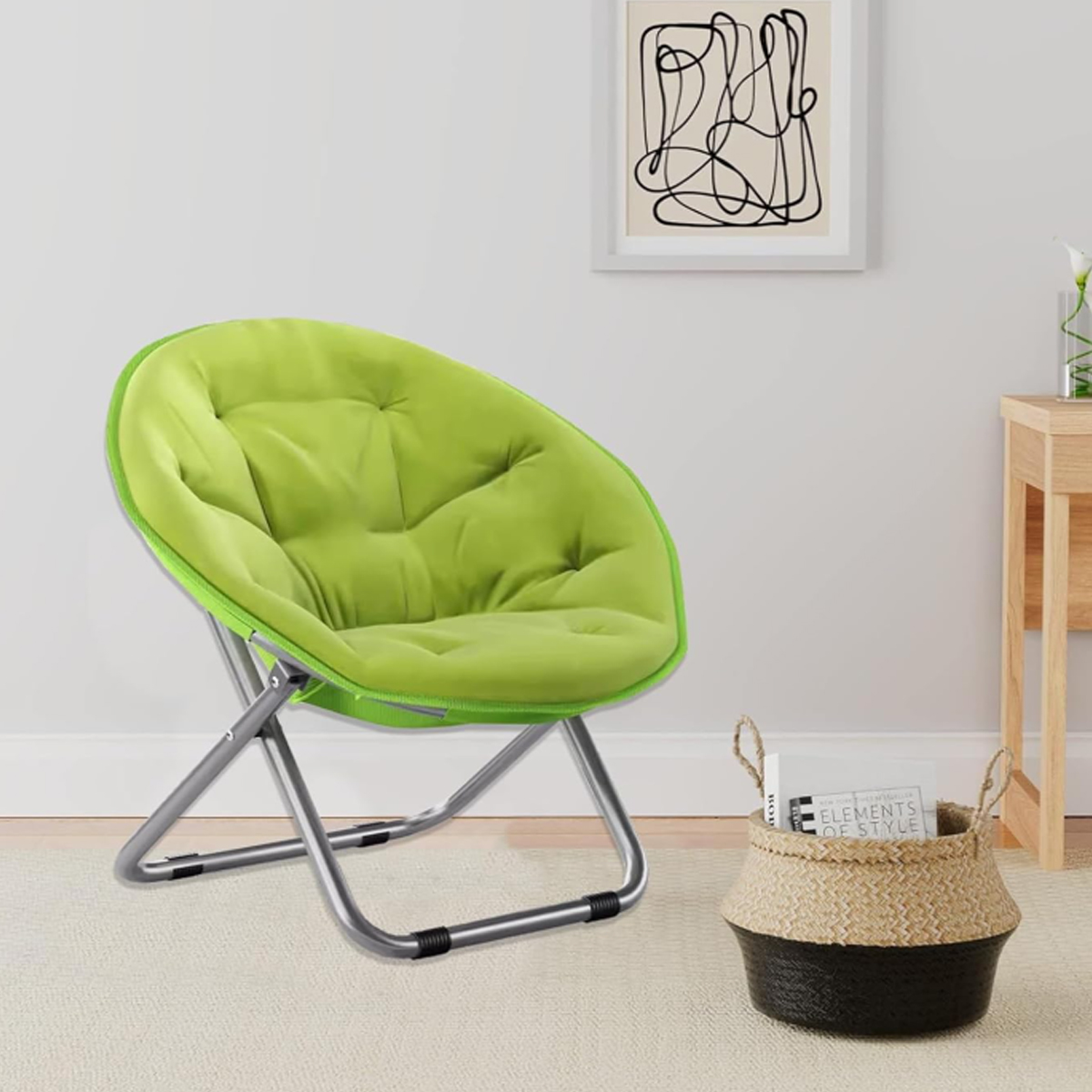 Comfortable Folding Padded Moon Chair for Lounging 5