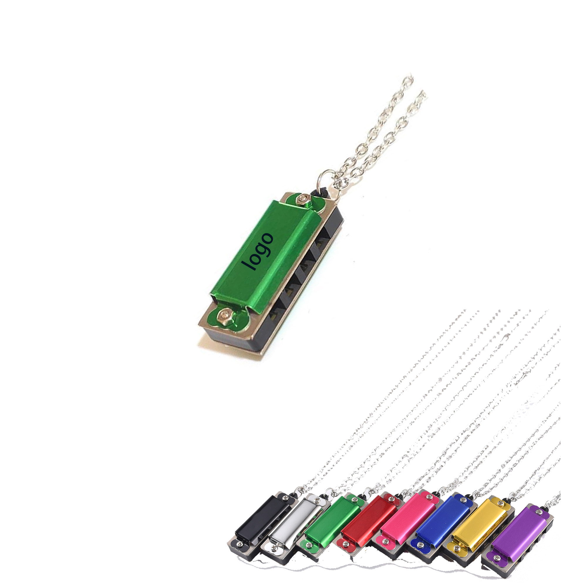 Mini Harmonica 4 Holes 8 Tones Necklace 2