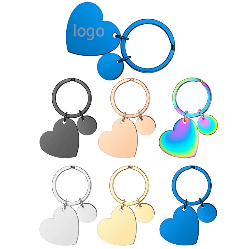 Stainless Steel Heart Style Keychain 1