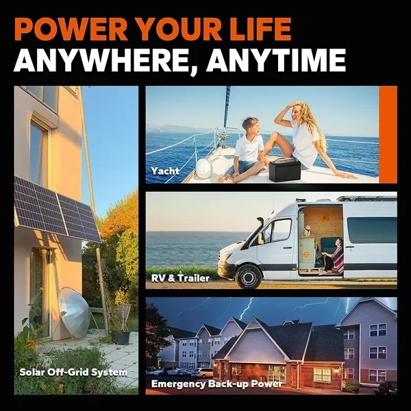 12V 100Ah LiFePO4 Lithium Battery For RVs/Golf Cart/Boats 4