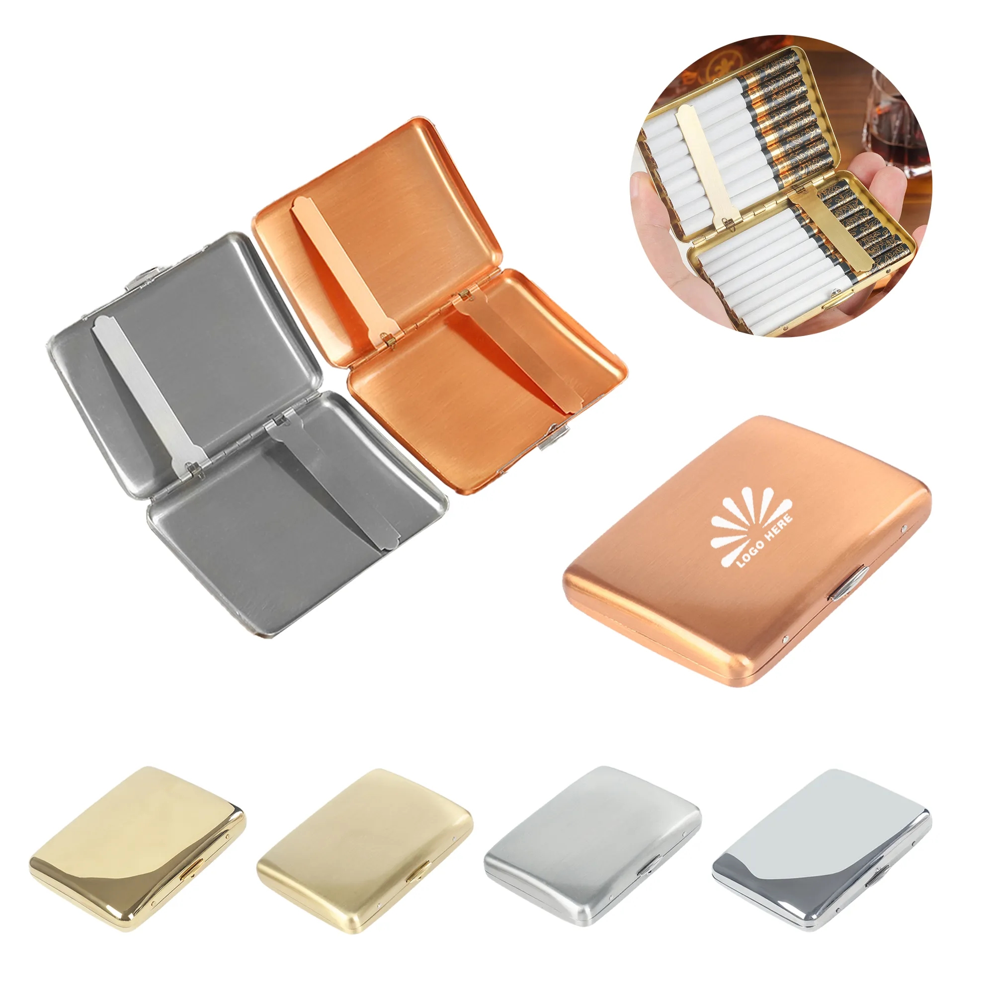 Portable Metal Moisture-proof Cigarette Case 4