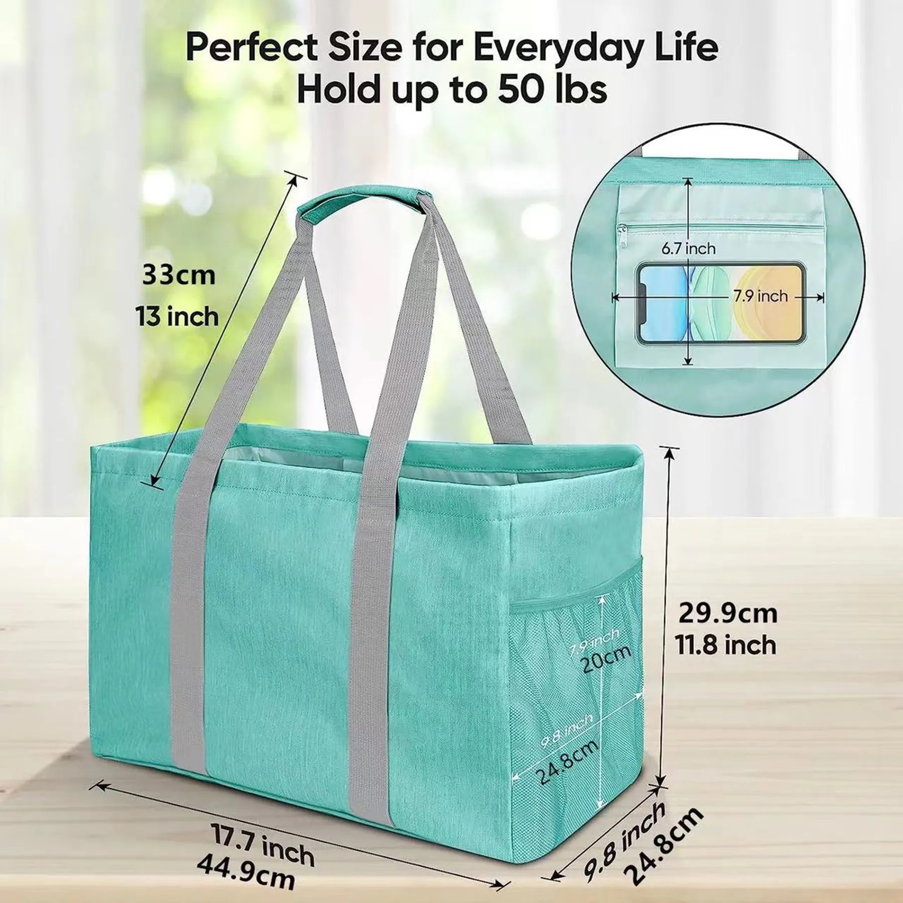 Extra Large Utility Tote Bag, custom tote bag with logo imprint 3
