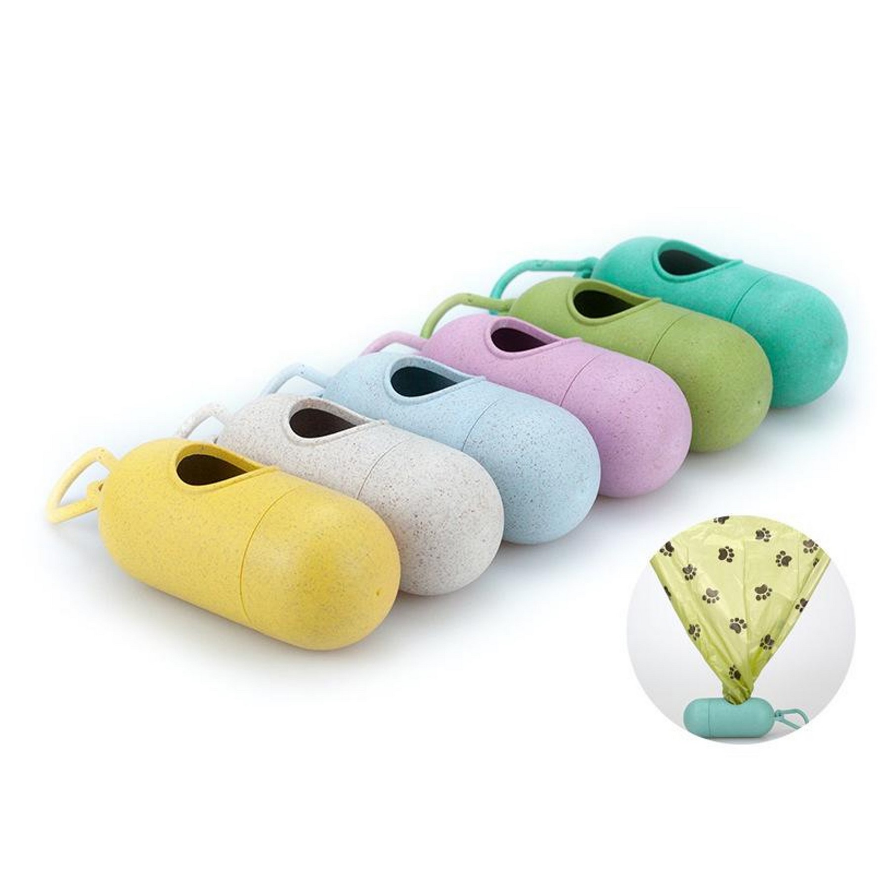 Dog Trash Bag with Wheat Straw Dispenser 10