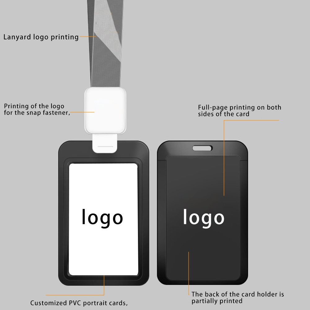 Customized ID card holder with retractable lanyard 1