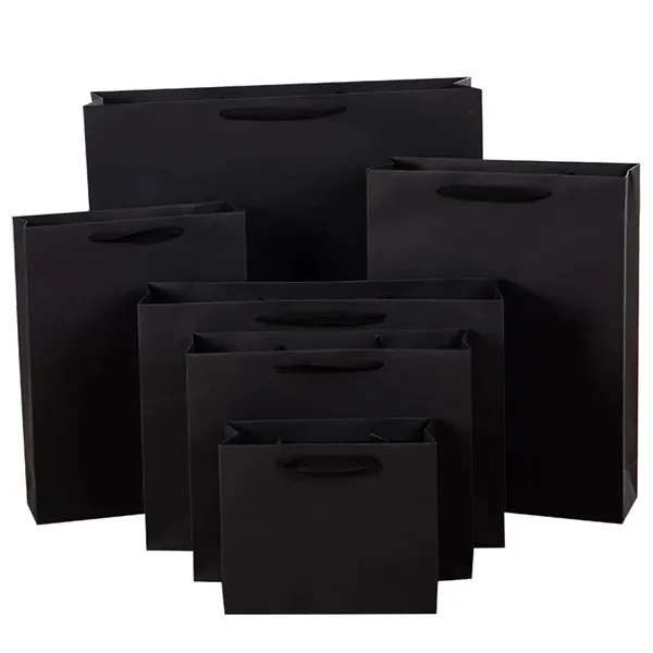 Large Black Paper Gift Bags with Handles 4