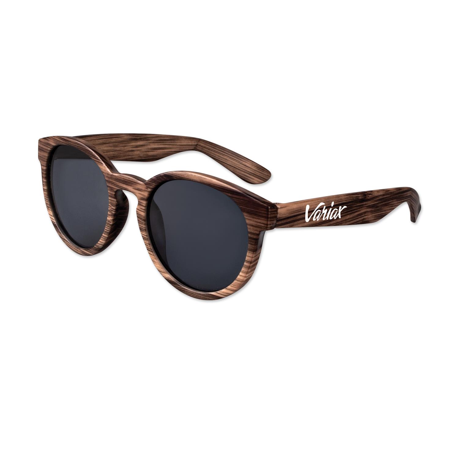 Round Lens "Wood Grain" Sunglasses