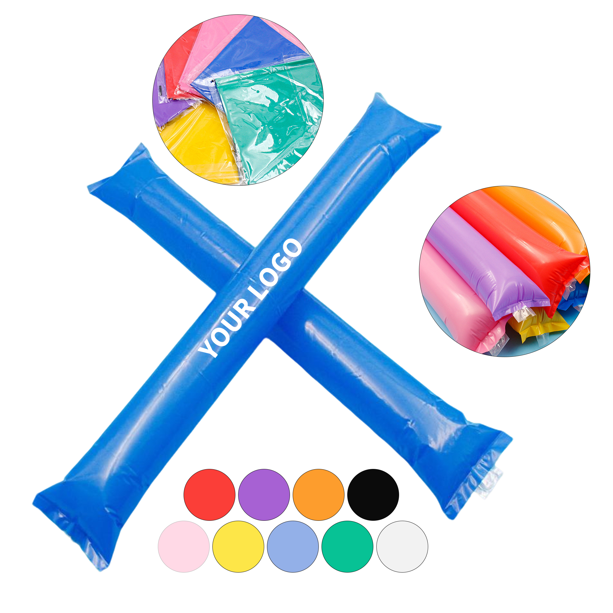 Inflatable Thunder Cheer Sticks With Blowpipe 8