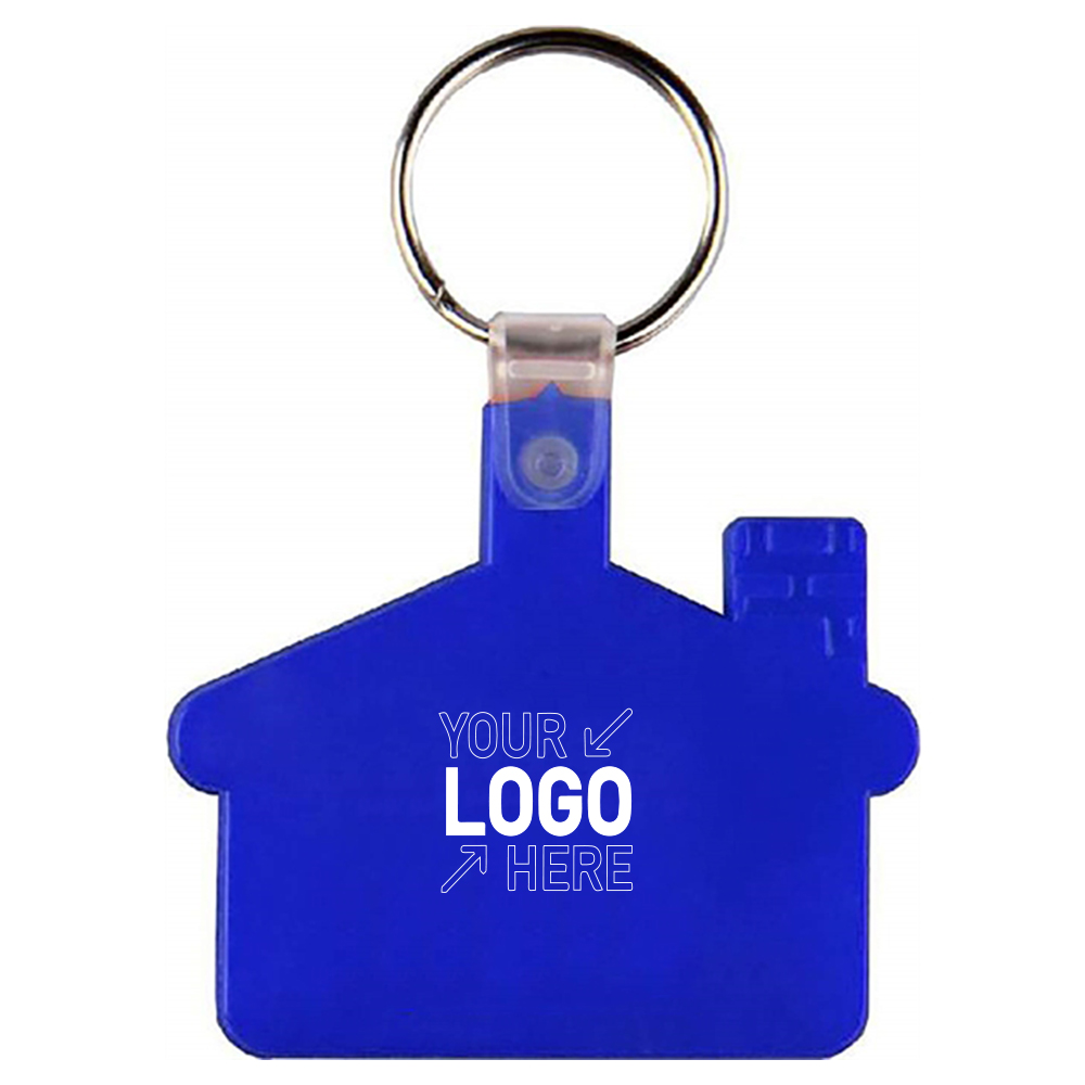 House Shape Soft Plastic Key Tag Printed with Your Logo 4