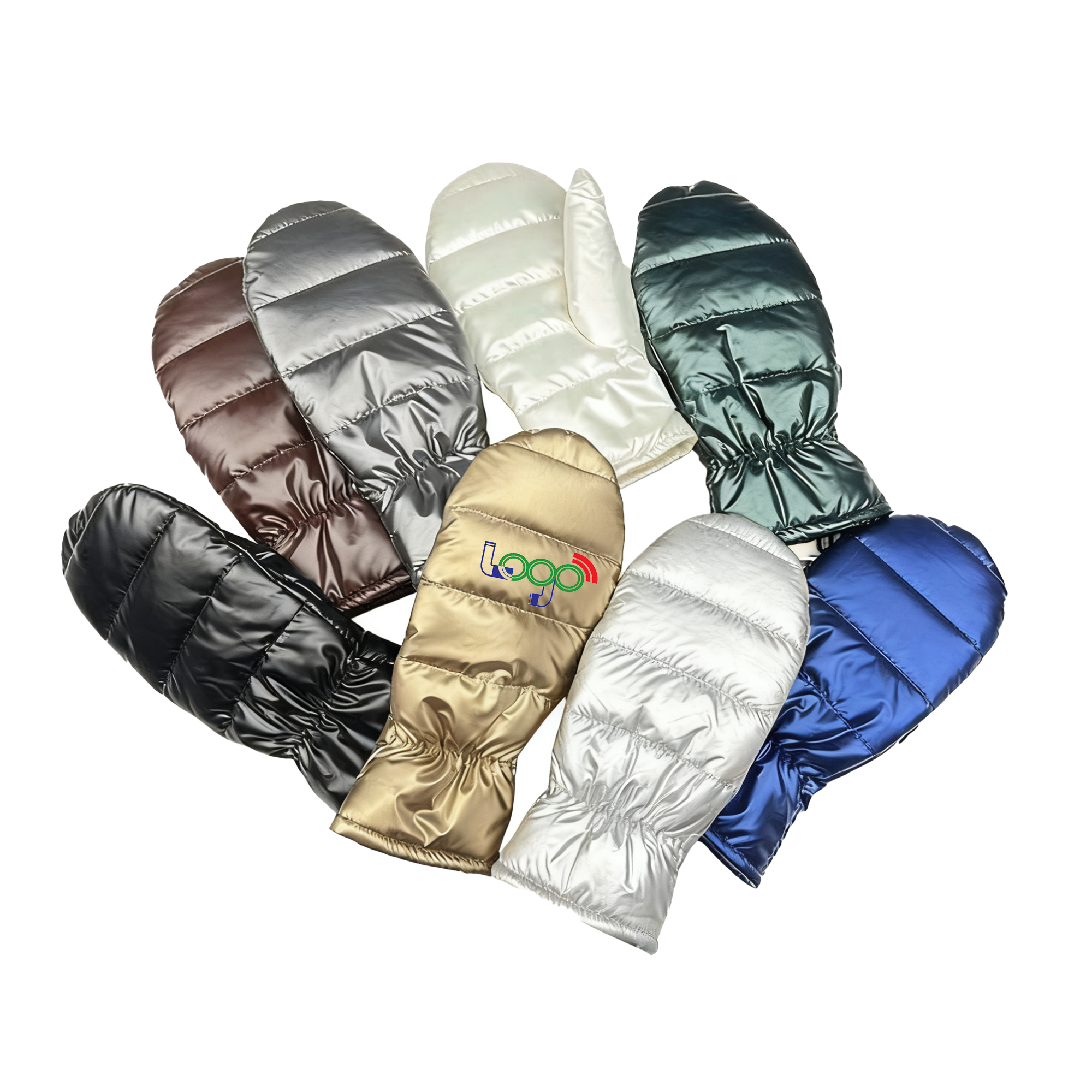 Down Cotton Mittens Outdoor Waterproof Windproof Warm Gloves 2