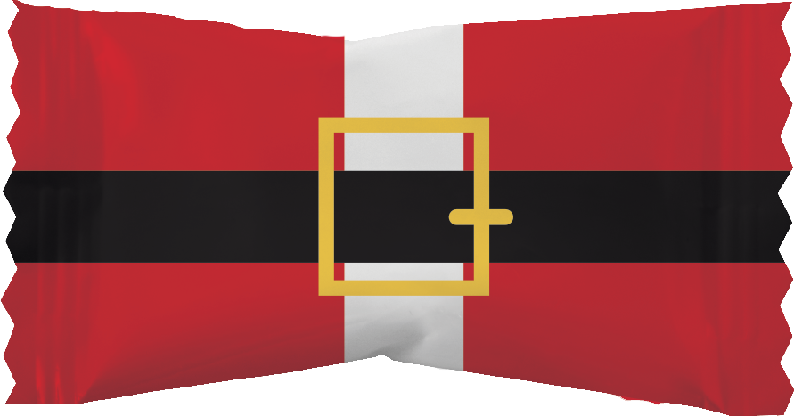 Hard Cinnamon Balls in a Santa Wrapper 3