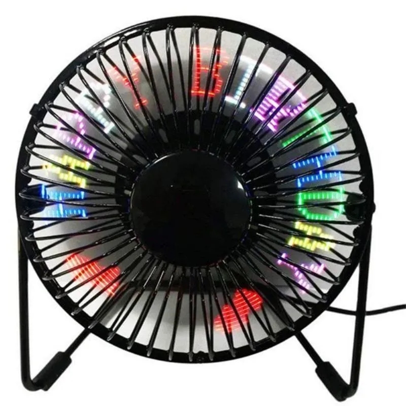 Custom LED Flashing Text Desktop Fan 12