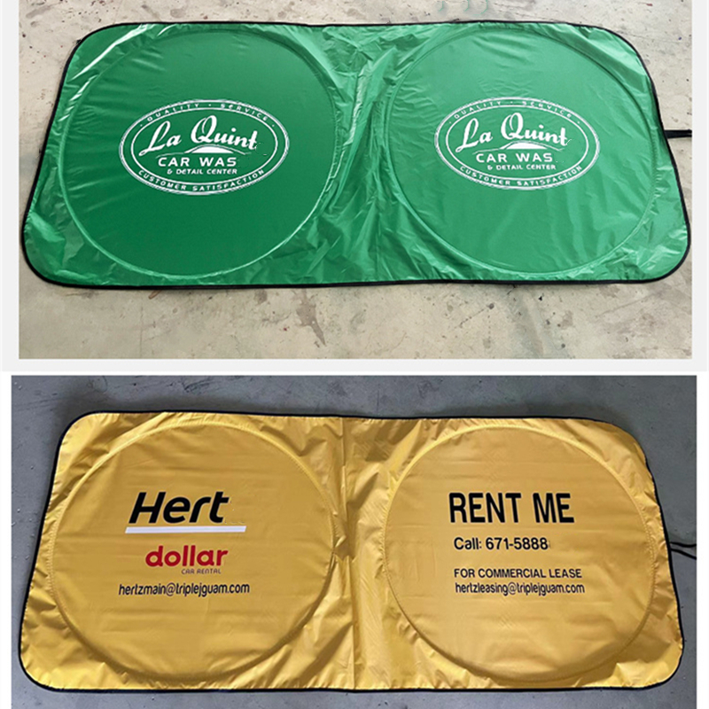 Windshield Sun Shade with 2 Round Loops 4