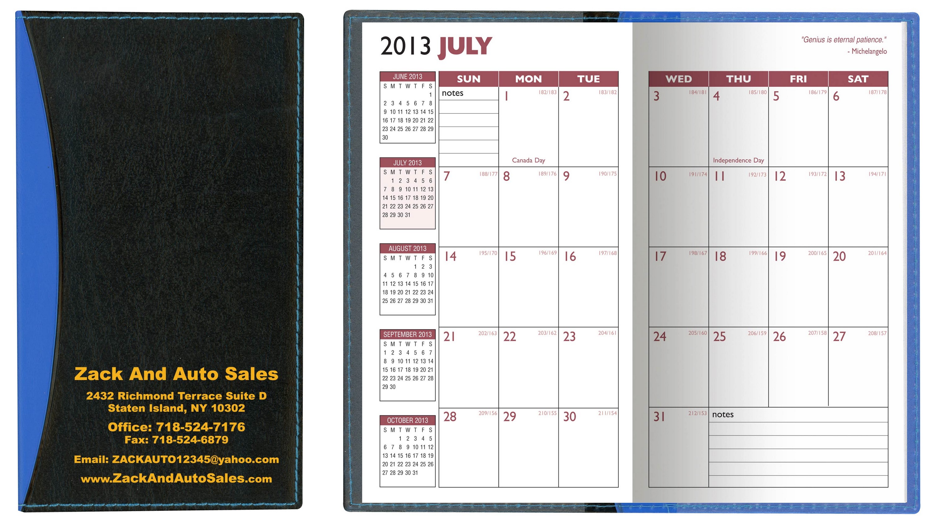 Soft Cover 2 Tone Vinyl Geneva Series Academic Planner / 2 Color 2