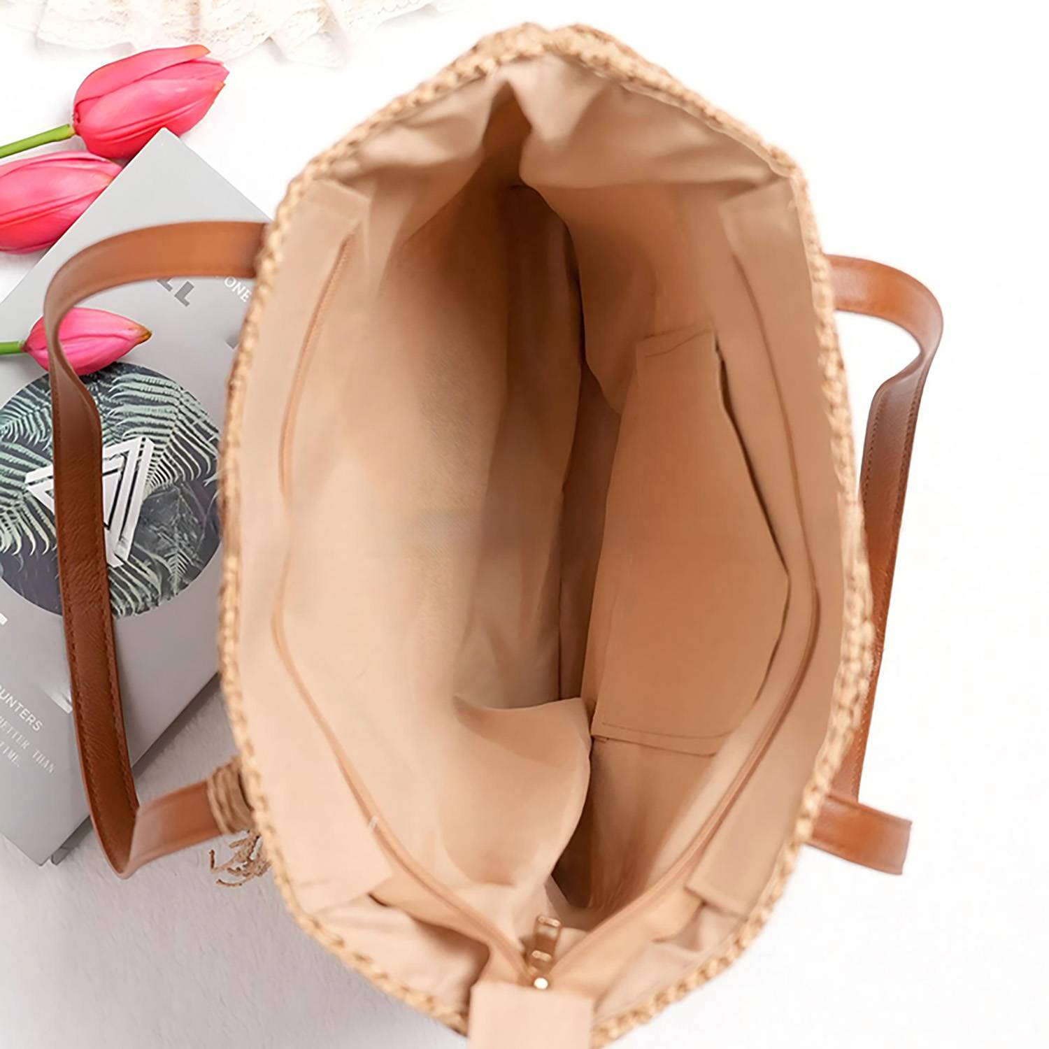 Skeleton Shoulder Straw Bag 3