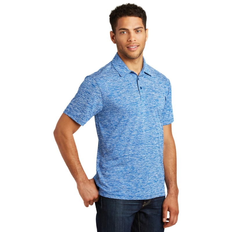 Sport-Tek PosiCharge Electric Heather Polo. 6