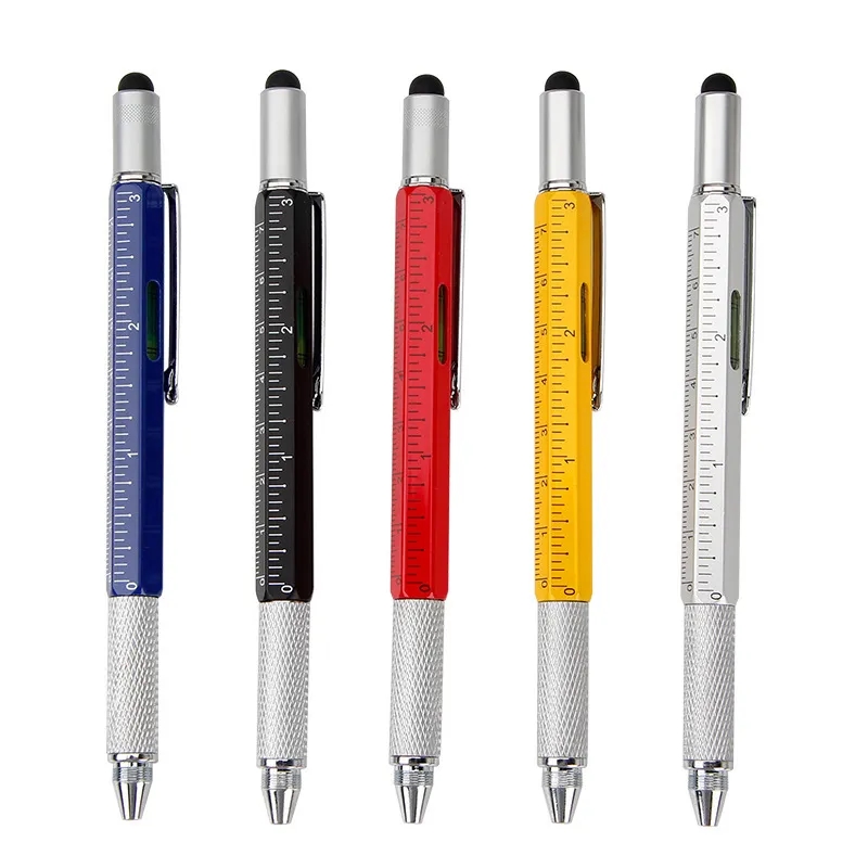 Metal 6-in-1 multifunctional pen 6