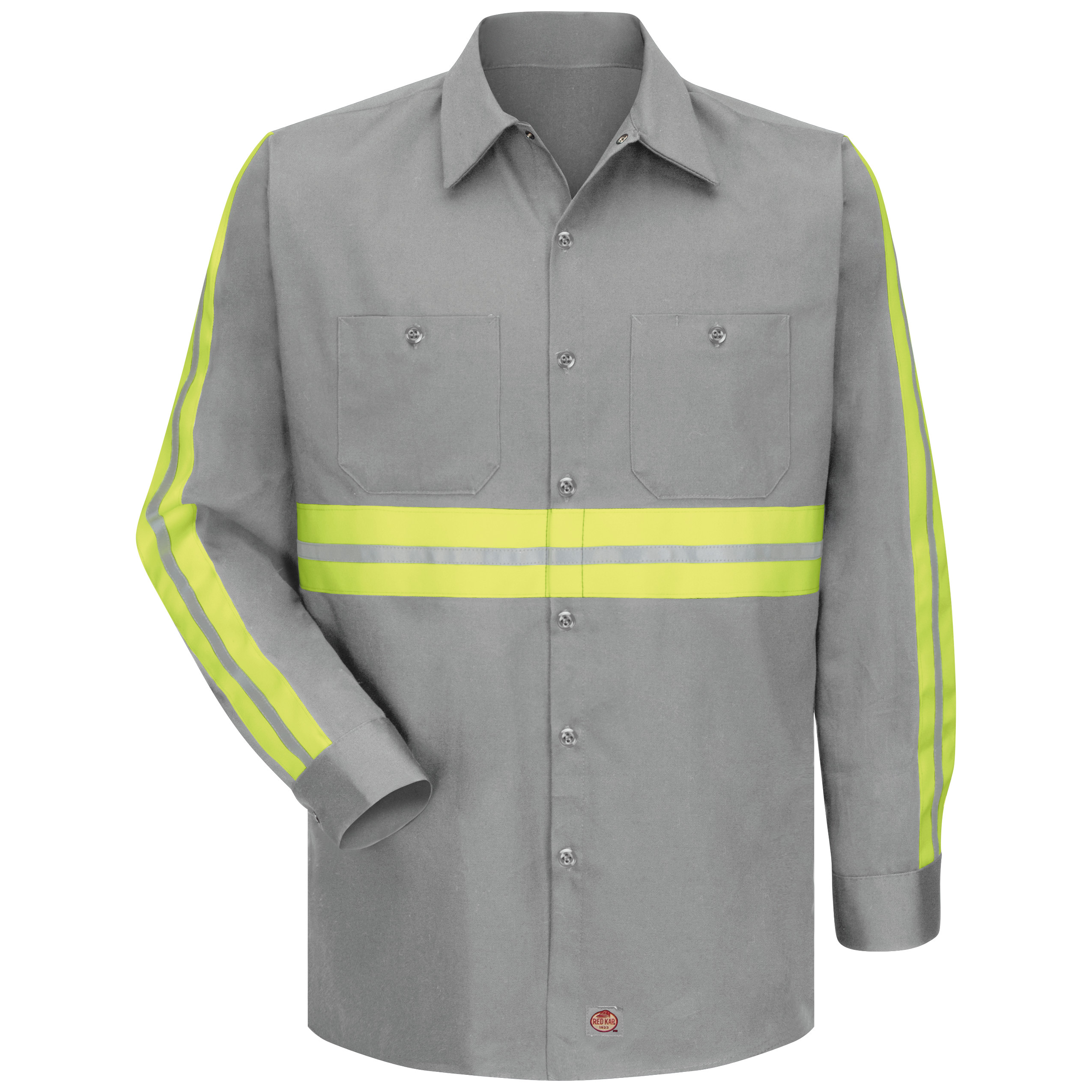 Red Kap® Long Sleeve Enhanced Visibility Cotton Work Shirt 3