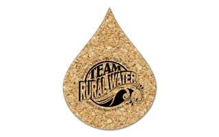 Flame/Water Cork Coaster 4FM 4