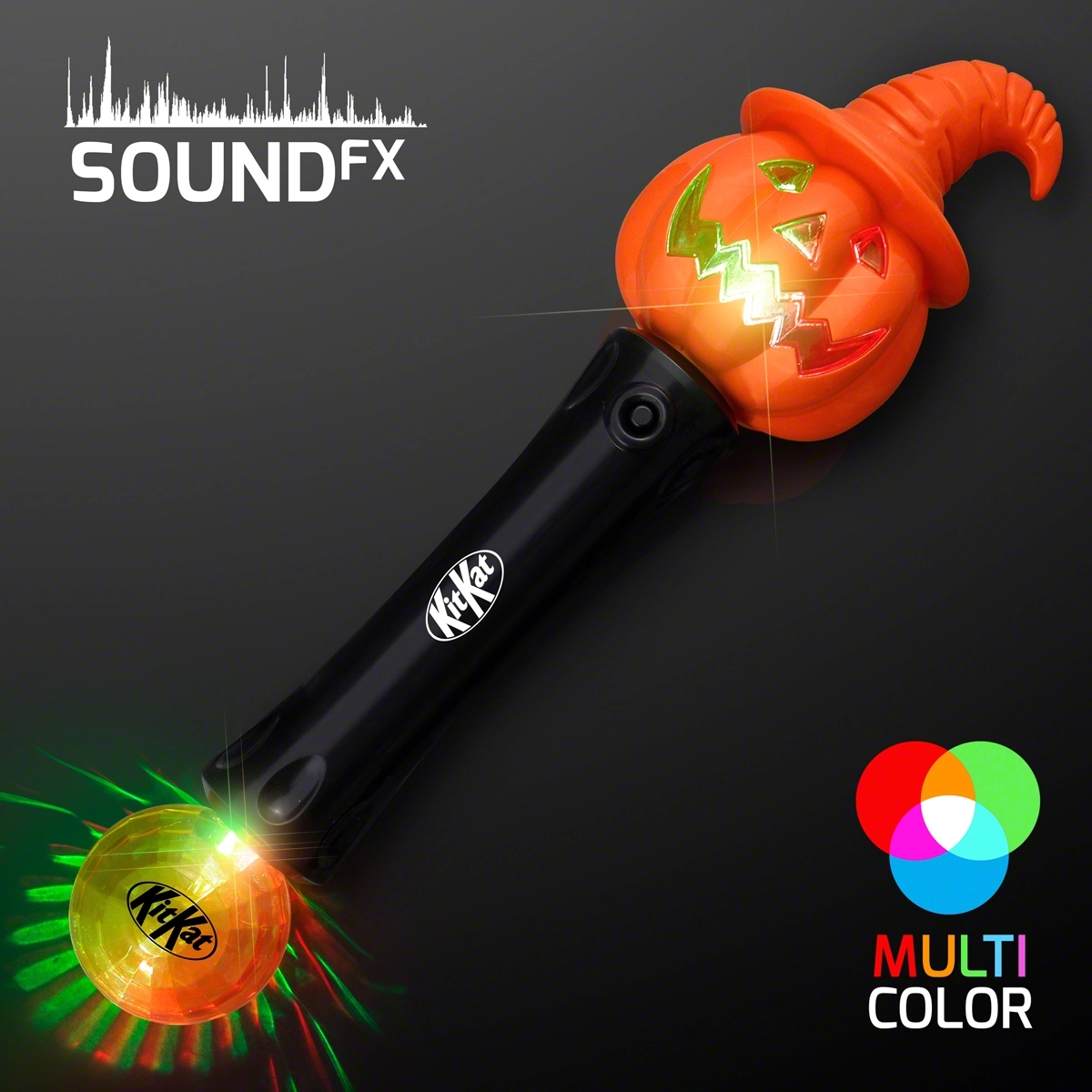 LED Witchy Pumpkin Wand with Sound & Lights 2