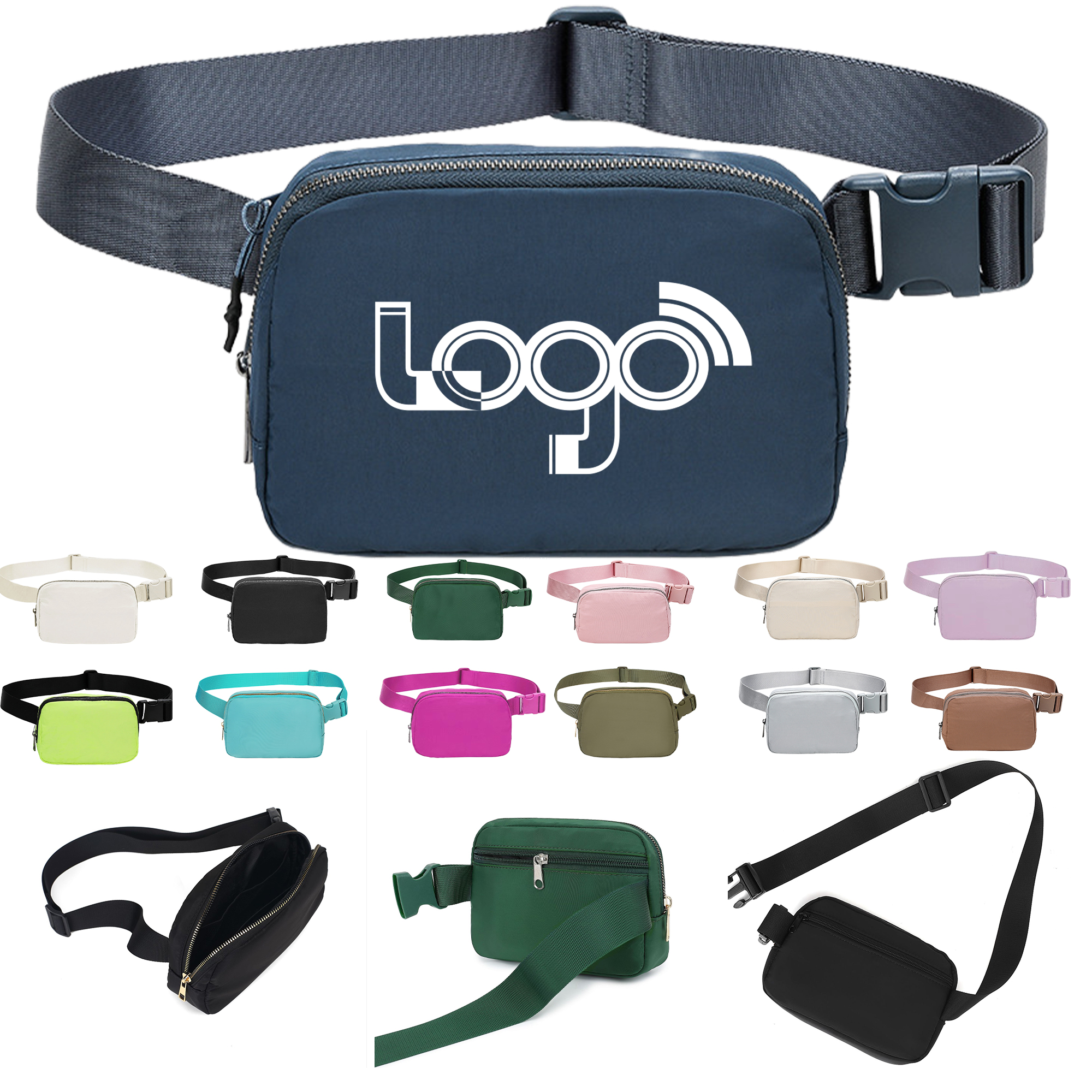 Waterproof Nylon Crossbody and Waist Bag 2