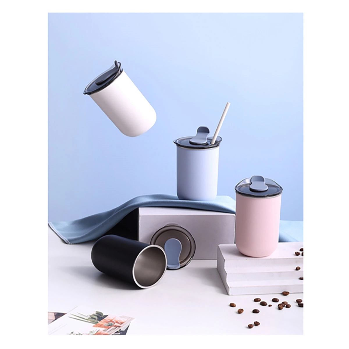 Portable Stainless Steel Water Tumbler With Lid 3