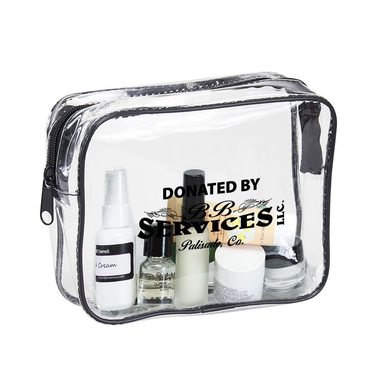 Clear Vinyl Travel Size Cosmetic Bag 2