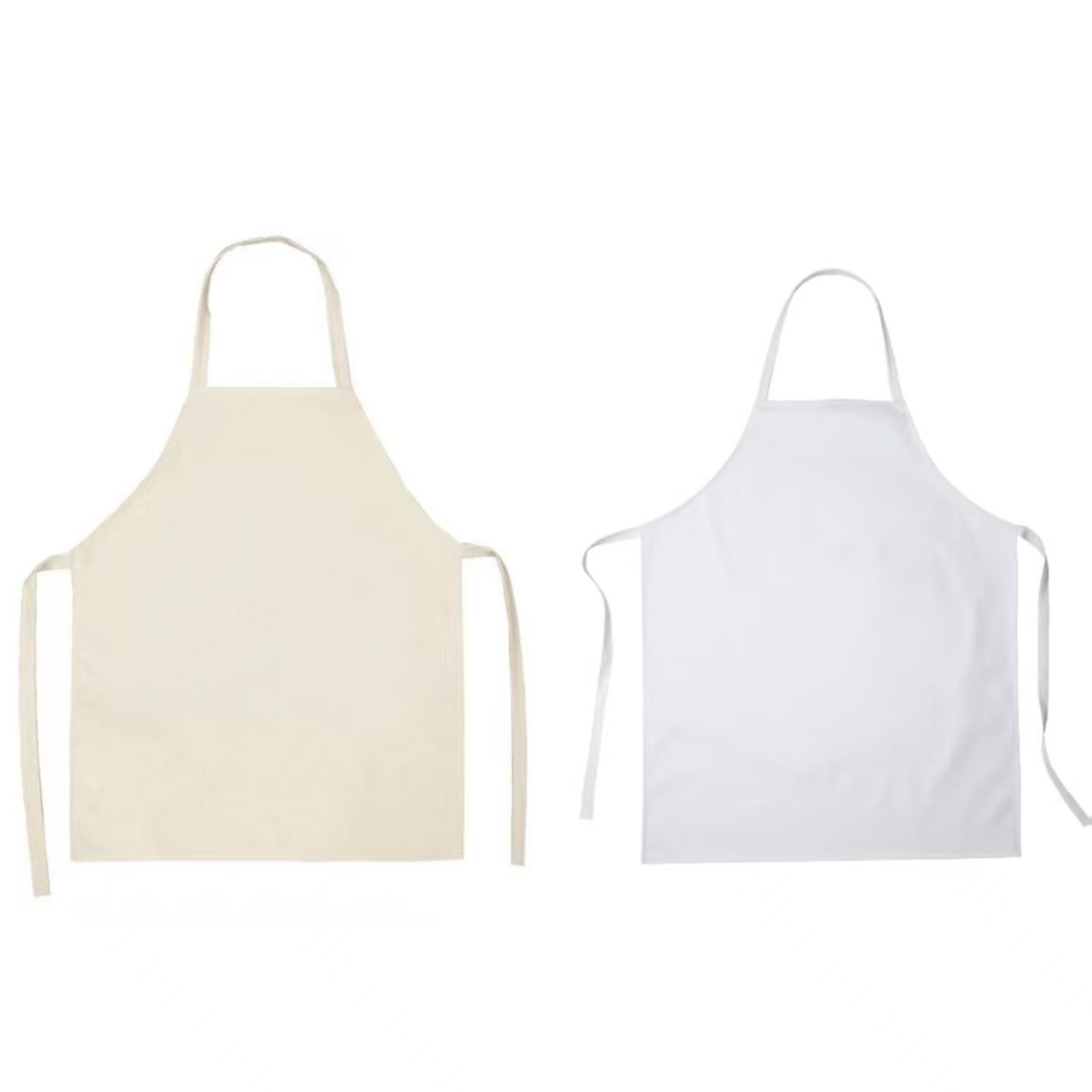 White Linen Cotton Apron 2