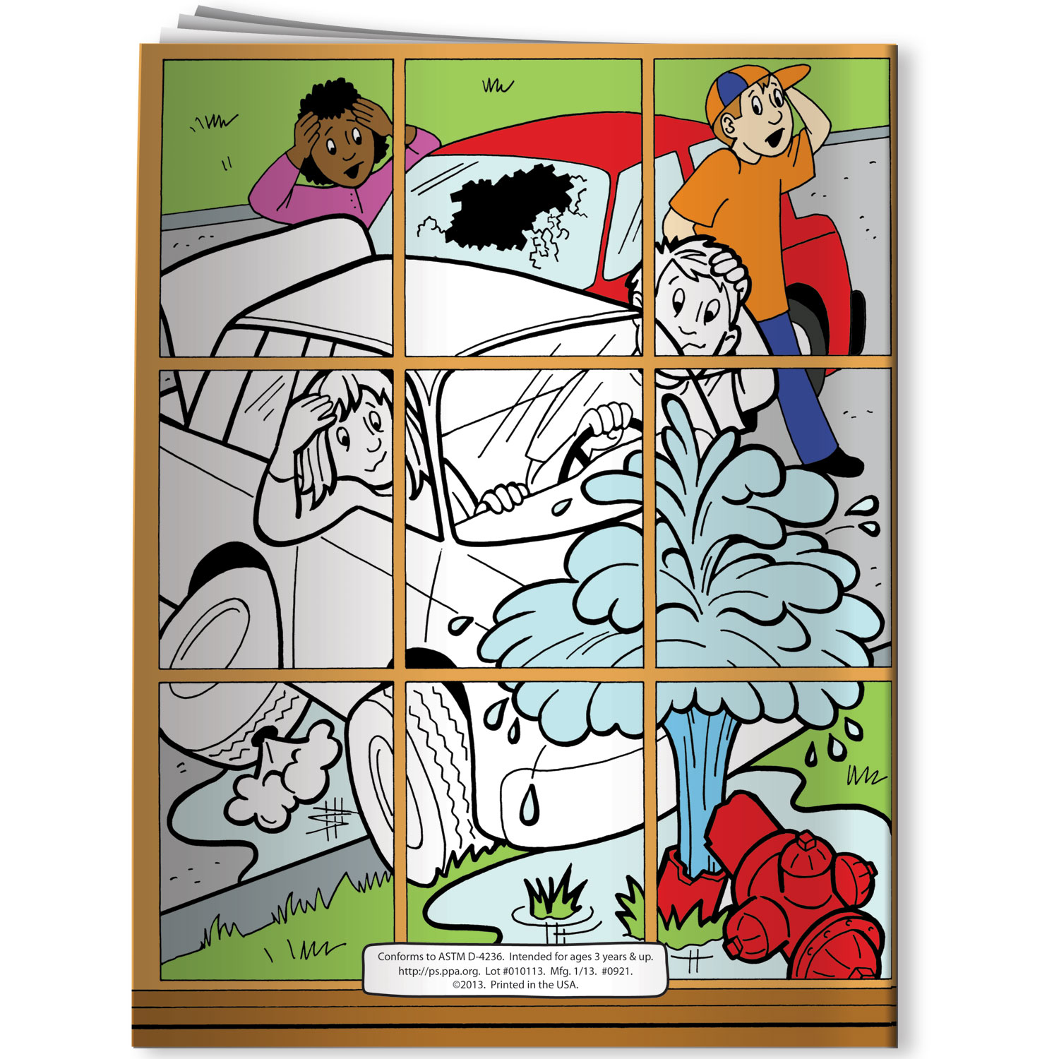 Combo Pack - CB1122 Coloring Book & 4-Pack of Crayons (Imprinted) in a Poly Bag 3