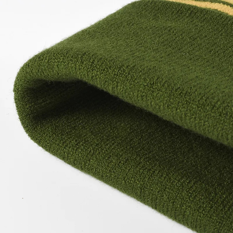 Autumn Winter Warm Elastic Knit Hat 4