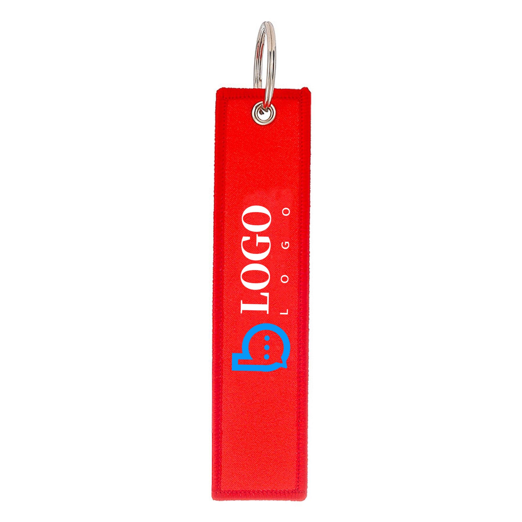 Full Color Custom Motorcycles Embroidery Keychain Tag
