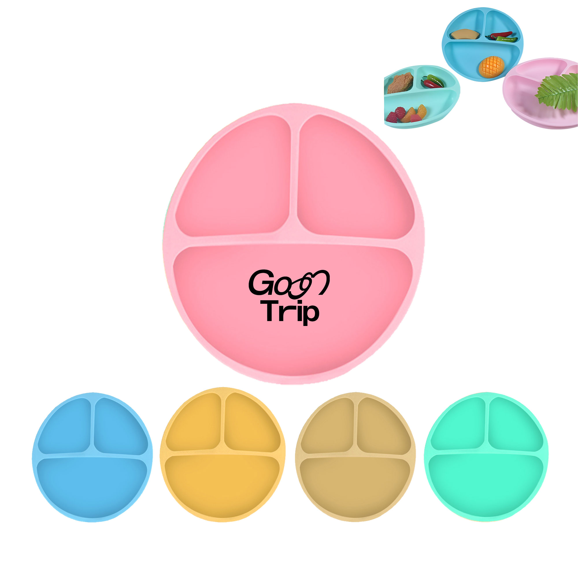 Suction Cup Silicone Baby Tableware 4
