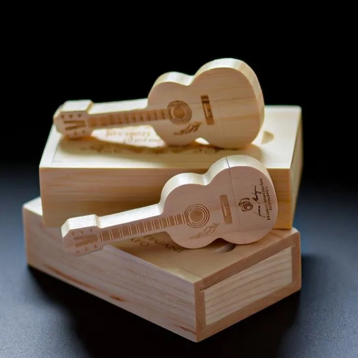 Custom Wooden Guitar USB with Box 5