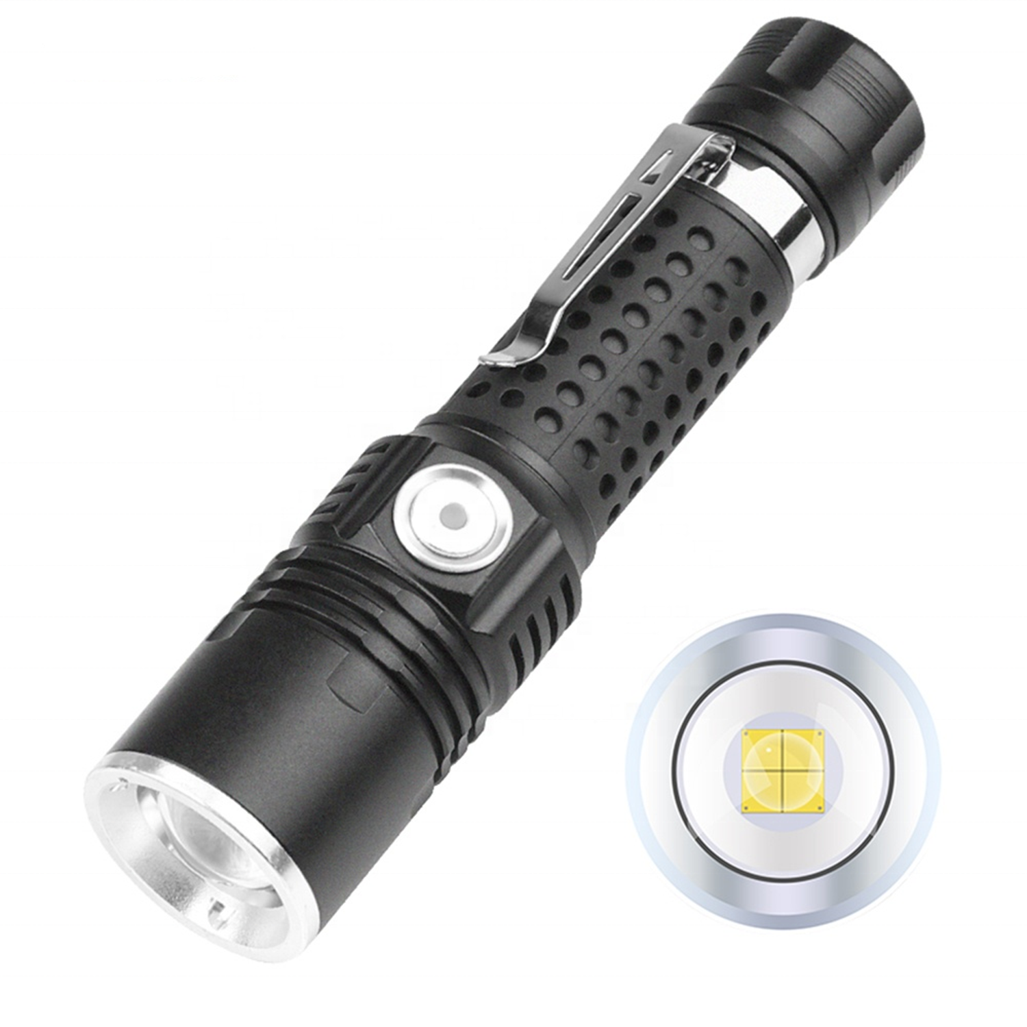 Multi-Function Zoom LED Flashlight - Compact & Rechargeable 6