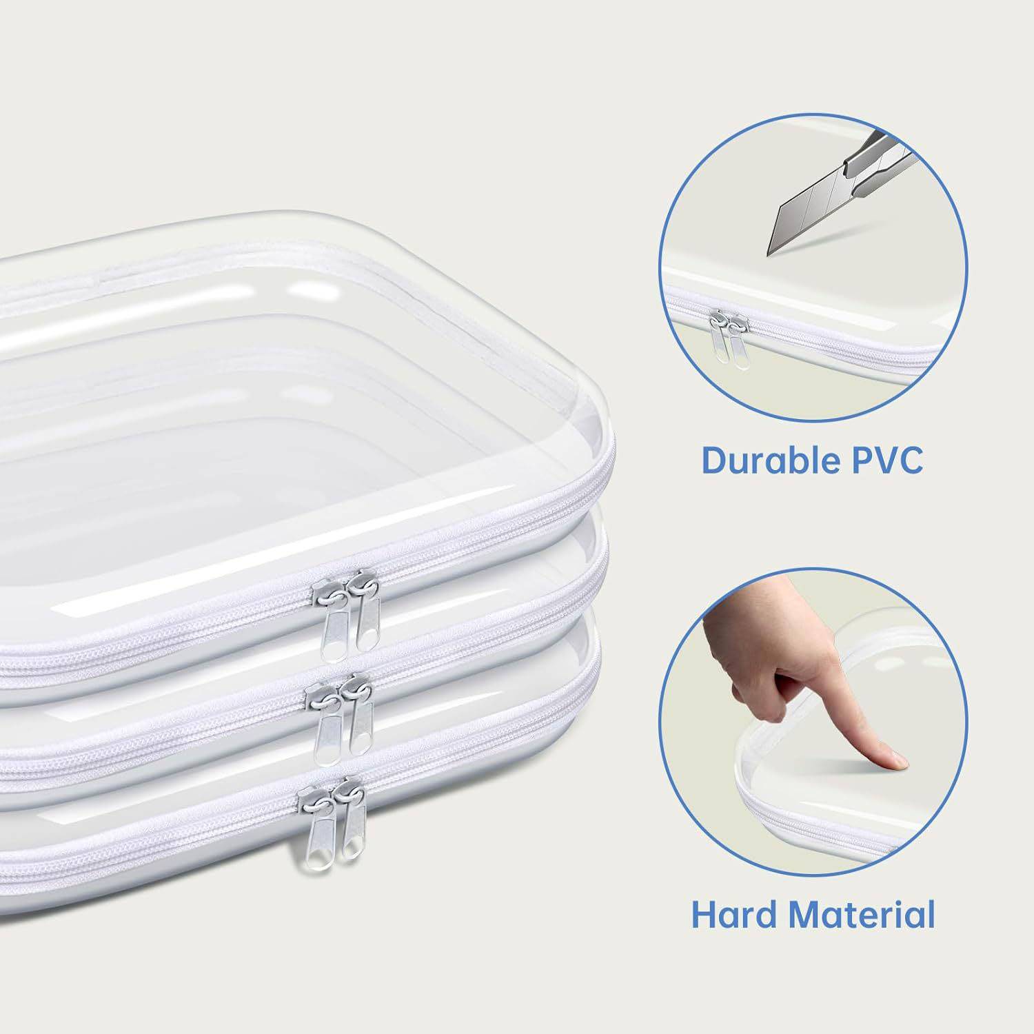Portable Transparent Zipper Plastic Travel Storage Bag 4