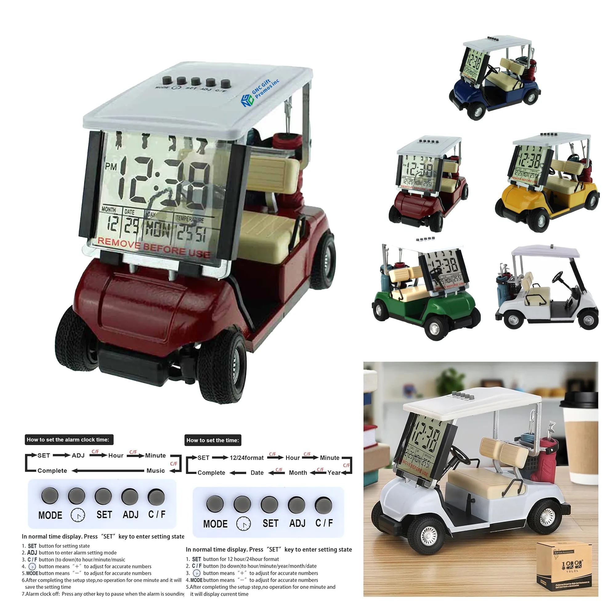 Golf Themed Digital Alarm Clock 6